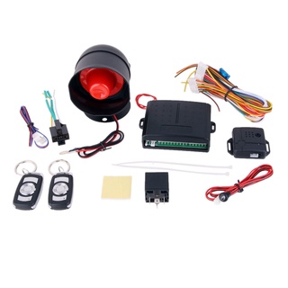[koo2-9] sistema de protección de alarma para vehículos de coche, sirena sin llave, 2 mando a distancia
