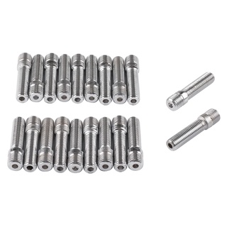 [craft] 20 Pieces M14*1.5mm to M12*1.5mm Wheel Stud Conversion Screw Adapter Silver