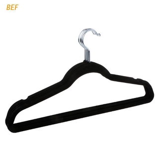 BEF 5 x negro adulto perchas antideslizantes flocado terciopelo ropa abrigo pantalones armario (1)