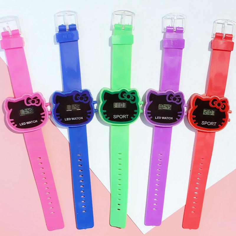 Hello Kitty reloj coreano para niños electrónico Digital relojes para niños (6)