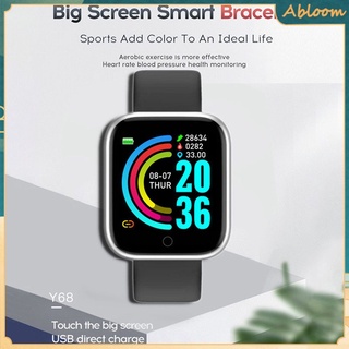 Y68S Smart Watch Fitness Tracker Blood Pressure Smartwatches Waterproof Heart Rate Monitor Bluetooth Smart Wristwatch abloom