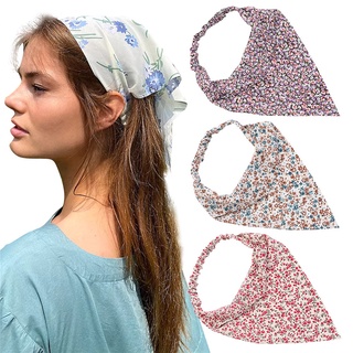 Pañuelo Floral con estampado Floral Para el cabello/bufanda De cabeza/Bandana/bufanda Para mujer/mujer (9)