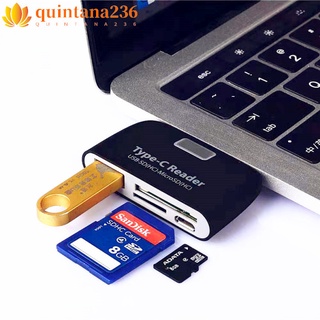 QT- Micro SD Memory Card Reader USB TYPE-C OTG Card Reader HUB SD/TF HUB Adapter