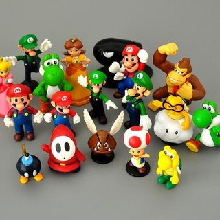18 piezas BDK figura topper pastel/Mario Bros estatua de juguete