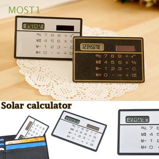 MOST1 Papelería Solar Función múltiple Delgadez Calculadora de tarjetas Suministros de oficina Funciones científicas Plástico Contador clásico Portátil creativo Instrumentos de medición Calculadora de bolsillo/Multicolor