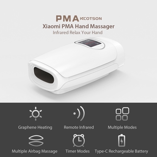 Xiaomi PMA masajeador de manos eléctrico de la palma dedo Acupoint masaje inalámbrico presión de aire masaje de compresión de calor 3 velocidades Ajustable (2)