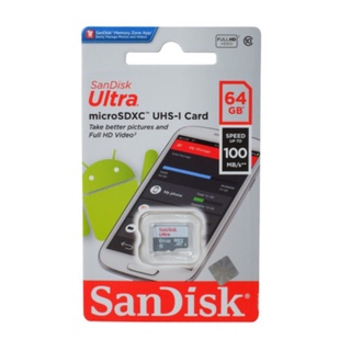 Tarjeta Micro SD sandisk Ultra 64GB/64GB clase 10/100Mbps UHS-1