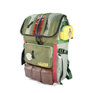 Star Wars Boba Fett doble bolsa de hombro portátil mochila Oxford ejército verde de los hombres mochila de viaje estudiante libro bolsa (3)