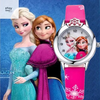 reloj de pulsera de cuarzo con esfera redonda de dibujos animados con correa de poliuretano casual para niños