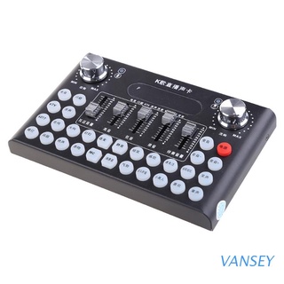 vansey tarjeta de sonido en vivo portátil bluetooth compatible con cambiador de voz tarjeta de sonido con múltiples efectos de sonido mezclador de audio de la junta para