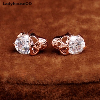 ladyhouseod nueva moda vintage pendientes de tuerca mujeres diamante chapado en oro calavera pendientes venta caliente