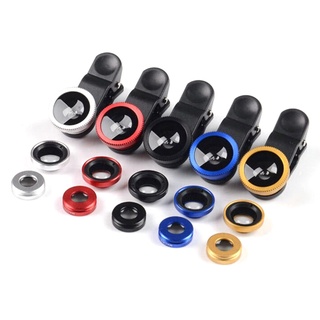 ongong 3 in 1 Mobile Phone Fish Eye Super Wide Angle Macro Camera Lens Kit with Clip