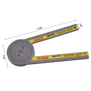 una sierra de inglete de calibración horizontal transportador de ángulo medidor goniómetro de carpintería regla de medición herramienta