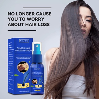 [en stock] eelhoe 30ml jengibre spray cabello cuidado del crecimiento del cabello solución nutritiva