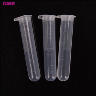 vczuaty 20Pcs 10ml Plastic Centrifuge Lab Test Tube Vial Sample Container with Cap (1)