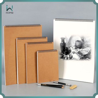 Cuaderno de bocetos de papel grueso 30 páginas espiral cuaderno de arte suministros escolares lápiz dibujo bloc de notas (1)
