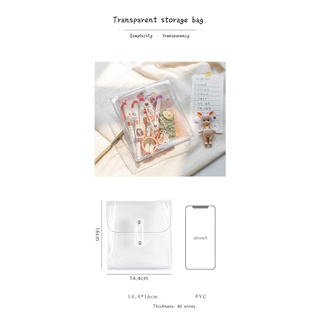<24h delivery> W&G Simple cartera transparente PVC multifuncional embalaje Mini bolsa de almacenamiento documentos de almacenamiento facturas cuidado de la piel acabado paquete monedero (3)