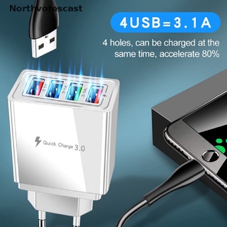 Northvotescast carga rápida 4 USB US EU UK cargador Universal teléfono móvil cargador de pared 5V NVC nuevo