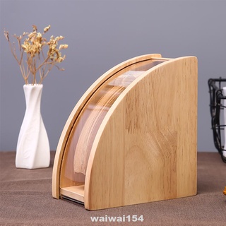 Home práctico café gran capacidad filtro de madera soporte de papel (4)