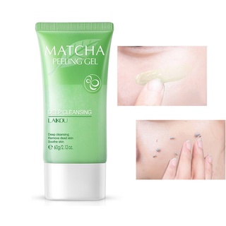 saaaw matcha exfoliante gel suave limpieza poros facial peeling pollo muerto piel hidratante cuidado de la piel calmante cara reducir el acné