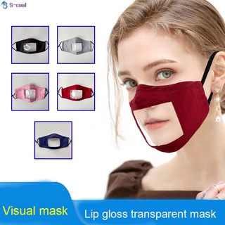 mascarilla de tela transparente reutilizable con ventana clara, expresión visible, lectura de labios para sordos y duros
