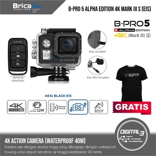 Brica B-Pro 5 Alpha Edition 4K Mark III S (AE3S) - negro EIS + bono