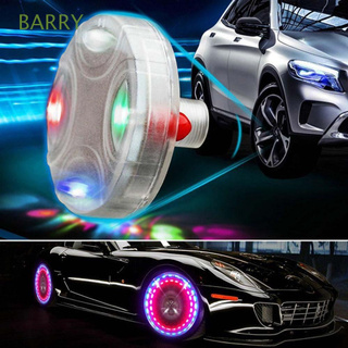 BARRY colorido coche rueda Hub luz con llave de energía Solar Flash Auto rueda neumático luz llanta válvula válvula impermeable atmósfera lámpara decorativa luz Solar (1)