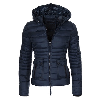 Abrigo cálido de invierno para mujer/chamarra gruesa cálida con capucha Parkas Overcoat (7)