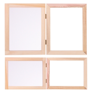PENY regalo 5x7inch & 7.5x9.8in Craft Duplex molde de madera para hacer moldes de marco de malla pantalla y tela de dos tamaños de madera artesanía Natural Kit de herramientas DIY fabricación de papel (6)
