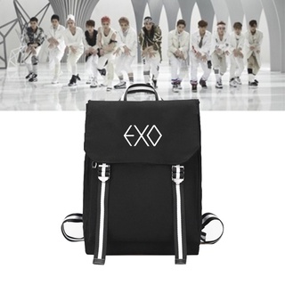 Kpop EXO hombres mujeres mochila moda Casual lona bolsa de la escuela bolsa portátil mochila