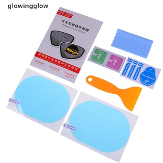 Glwg 2Pcs Impermeable Coche Espejo Retrovisor Pegatina anti-Niebla Película Protectora Lluvia Escudo Resplandor