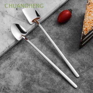 chuangheng creativo cucharas de cena helado vajilla cuchara vajilla cuchara mango largo beber pala forma de beber vajilla cuchara de café