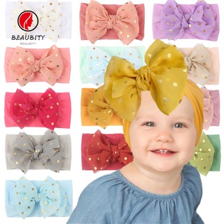 BEAUB recién nacido bebé niño accesorios para el cabello de encaje Bowknot diadema elástica niños foto Props arcos Headwraps nudo Headwear niñas regalos bebé diadema/Multicolor