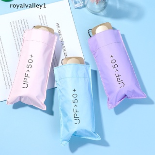 royalvalley1 5 plegable mini super bolsillo compacto paraguas sol anti uv lluvia a prueba de viento mx
