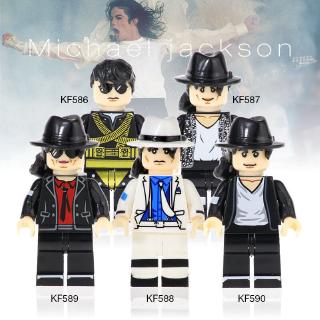 Michael Jackson Minifigures Elvis Aron Presley bloques de construcción niños Lego juguetes estadounidense cantante famosa estrella