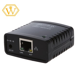 Listo Stock servidor de impresión USB 2.0 Ethernet red LPR para impresoras de red LAN Ethernet compartir negro