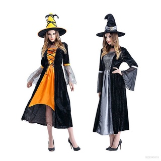 halloween cosplay disfraces de moda de las mujeres disfraz de bruja traje de ropa de bruja vestir disfraz de fiesta en casa pancartas