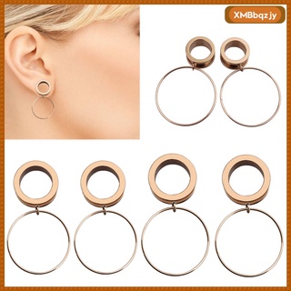 [bqzjy] 2 piezas de tornillos para orejas calibres colgantes camilla piercing