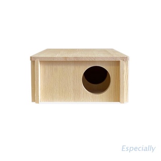 Esp hámster casa de madera Material Natural pequeño Animal escondite Playhut jaula juguete
