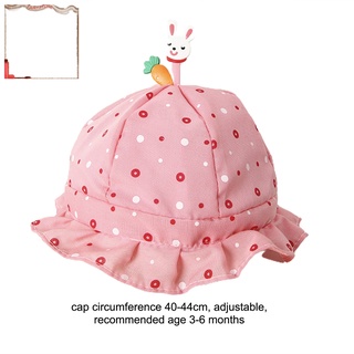 [Y] Sombrero De Sol/Decoración De Conejo De Zanahoria/Protección Solar/Pescador Para Bebés/Niñas/Para Actividades Al Aire Libre (5)