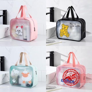 Storage Bag Ladies Portable Dry And Wet Separation Transparent Waterproof Cartoon Fitness Wash D2X8