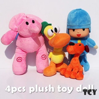 4pcs Pocoyo Elly & Pato & POCOYO & Loula Stuffed Plush Toys Good Gift for Children