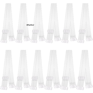 [iffarfair] 12 pares de correas de sujetador transparentes invisibles antideslizantes ajustables de repuesto transparente.
