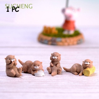 SUCHENG 1 PC DIY Nutrias figurine Jardin de hadas Modelo animal Perro de agua en miniatura Casa de muñecas Bonsai ornamento Regalo Inicio Decoracion Micro paisaje