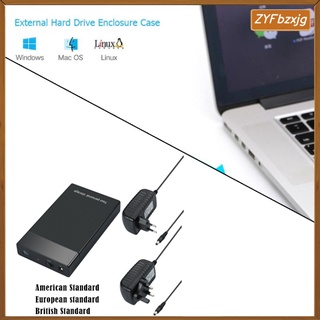 Hard Drive Enclosure, 2.5 3.5 Inch External Hard Drive Case SSD HDD Enclosure SATA to USB 3.0 Disk Reader Support UASP