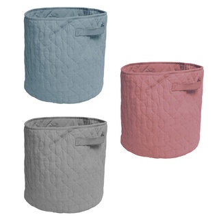 brroa algodón lino juguetes niños cesta de almacenamiento con mango plegable ropa sucia contenedor plegable organizador de casa