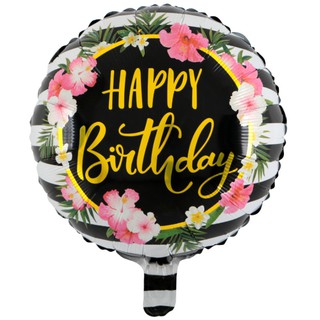 1pcs 18 pulgadas redondo feliz cumpleaños corona temática globos decoración fiesta de cumpleaños globos