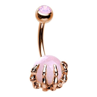 o o ombligo anillos de ombligo Piercing botón anillo cráneo mano con bola mujeres hombres joyería del cuerpo regalos (7)