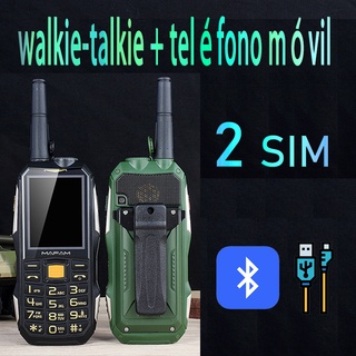 2 SIM GSM Intercomunicador Teléfono Básico 19800mAh 2.4 Pulgadas Resistente Walkie-Talkie