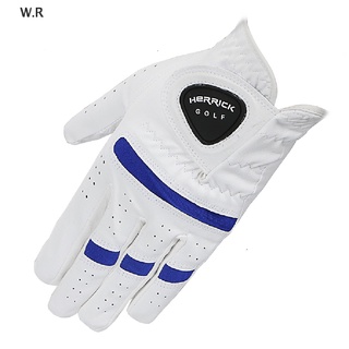 [w.r] mano izquierda guantes de golf tela de fibra suave nano guantes para golfista transpirable deportes